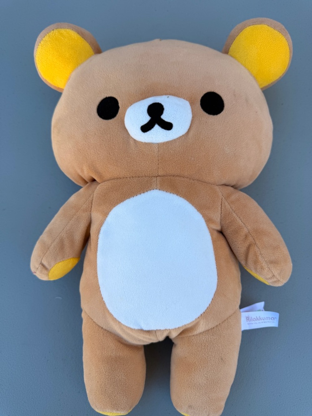 Rilakkuma Brown and White Plush Bear with Yellow Accents